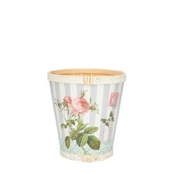 Holz Übertopf Rose Streifen D13cm H14cm