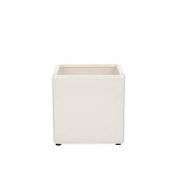 Keramik Übertopf Kubus weiss D10cm H10cm
