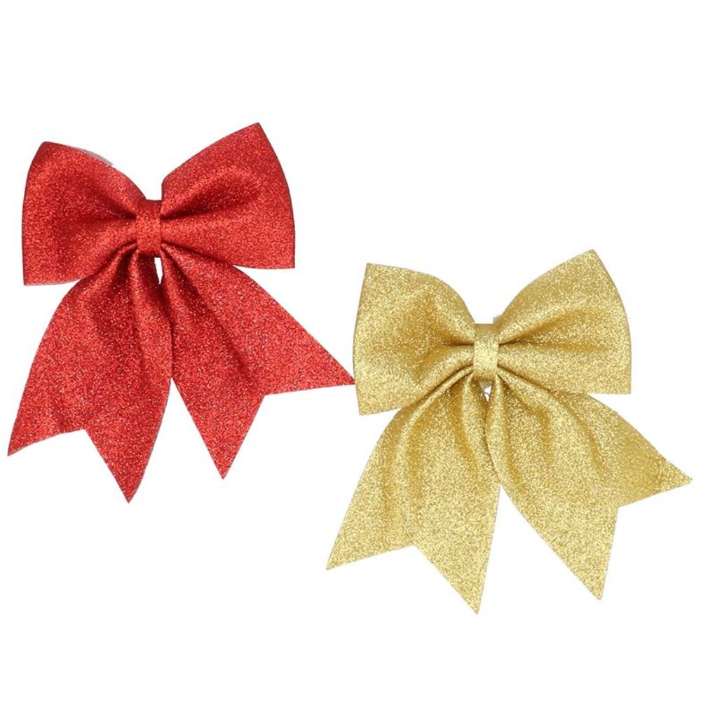 Deko Fliege rot gold 12x13cm ass p/2