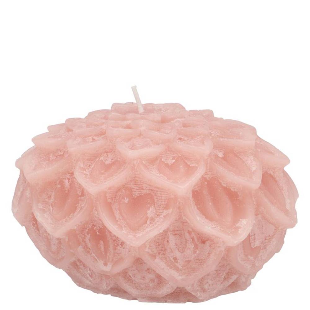 Kerze Dahlia alt hell rosa 09x07cm