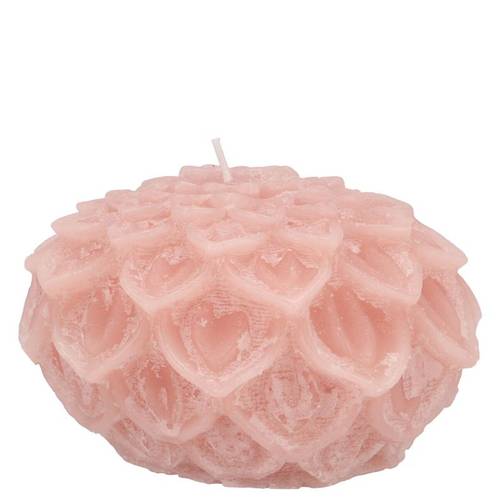 Kerze Dahlia alt hell rosa 09x07cm