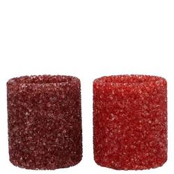 Kerzenhalter Lexie rot 08x08x10cm