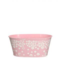 Zink Behälter Spring rosa 20.5x12x09cm