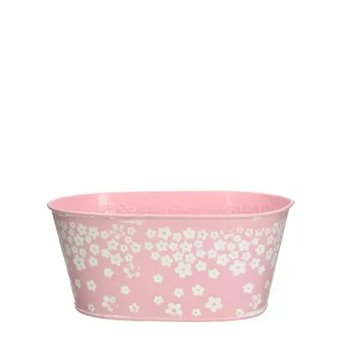 Zink Behälter Spring rosa 20.5x12x09cm