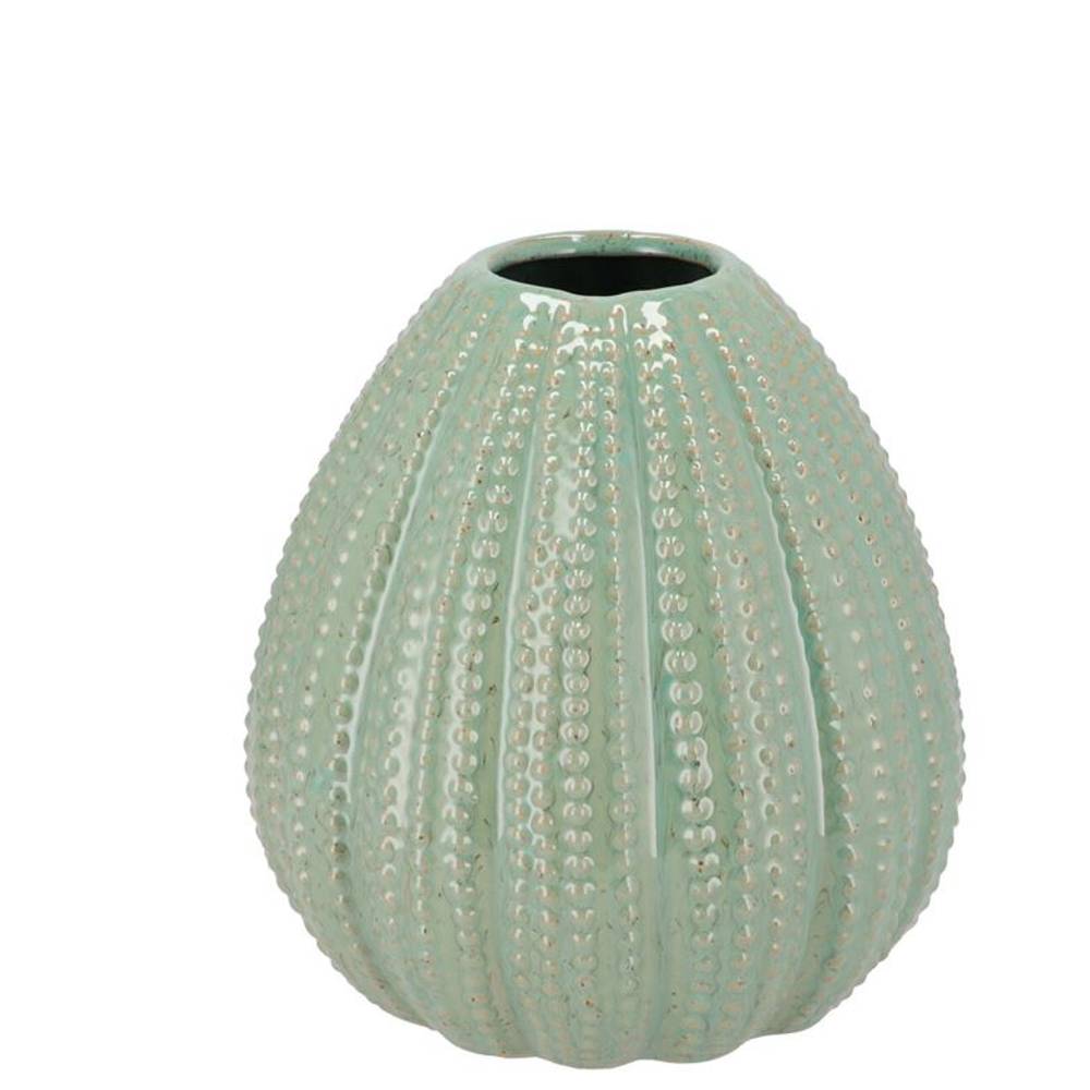 Keramik Vase Urchin grün 12x12x12cm
