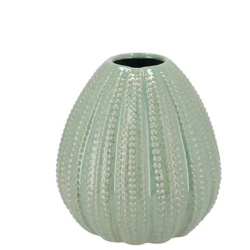 Keramik Vase Urchin grün 12x12x12cm