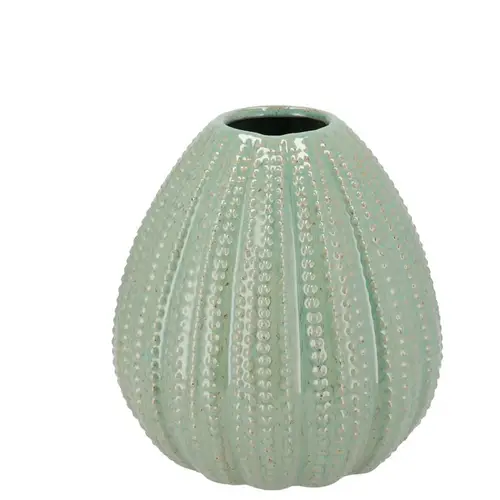Keramik Vase Urchin grün 12x12x12cm