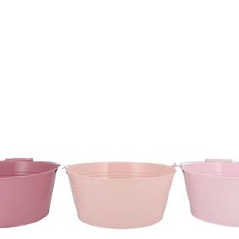 Zink Schale Sommer Basic mix rosa 34x14x30cm