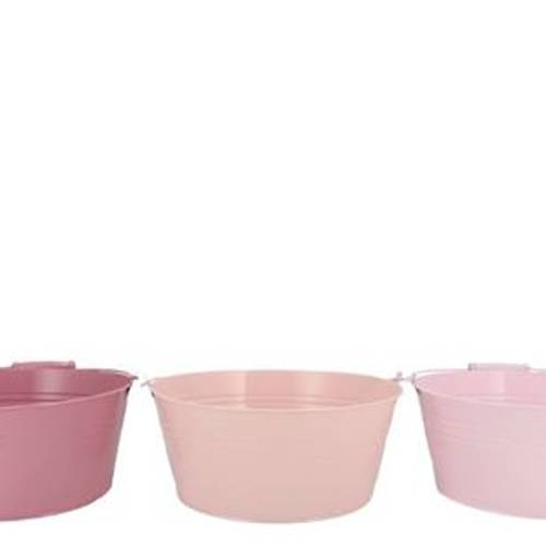 Zink Schale Sommer Basic mix rosa 34x14x30cm