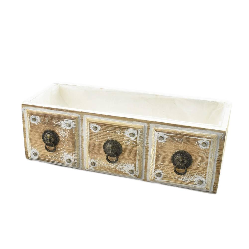 Holz Schublade gebleicht 10x10x30cm