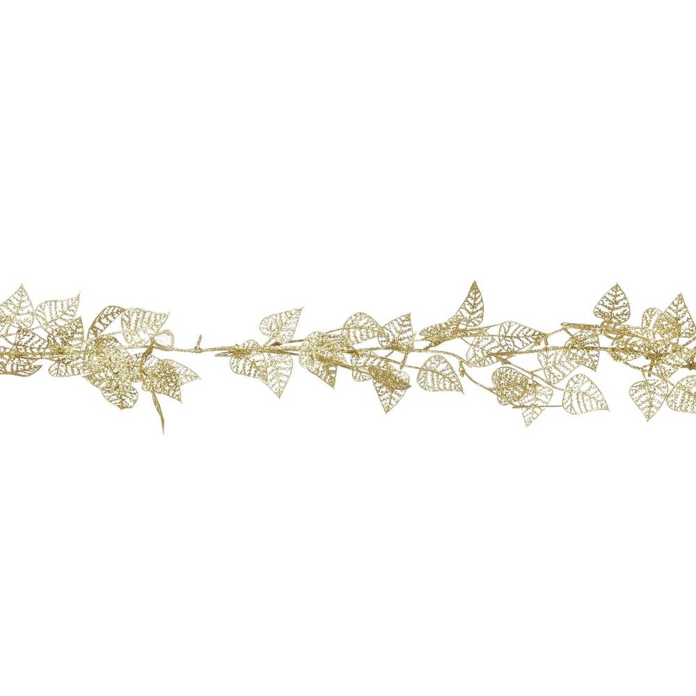 Girlande Blatt gold 180cm