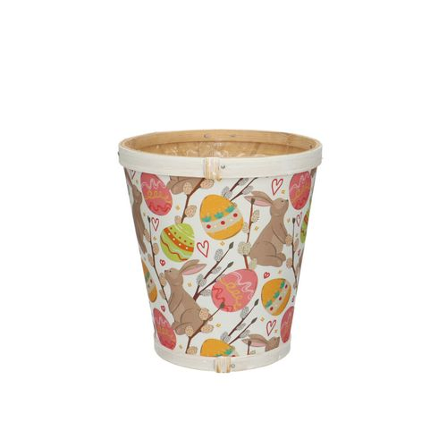 Holzbehälter Ostern D13cm H14cm
