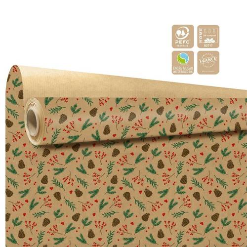 Papier Rolle 80cm 40m Sagesse braun