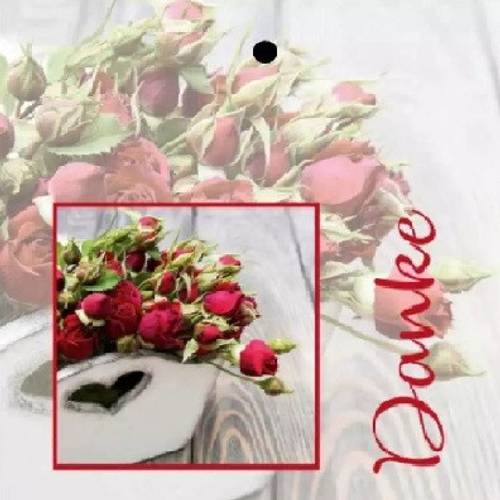 Karte Danke 07x07cm x20 