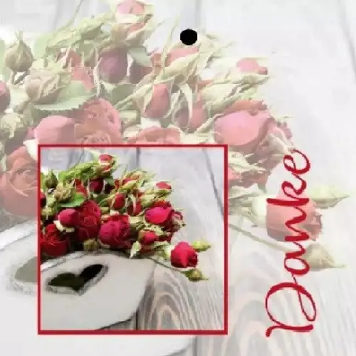 Karte Danke 07x07cm x20 