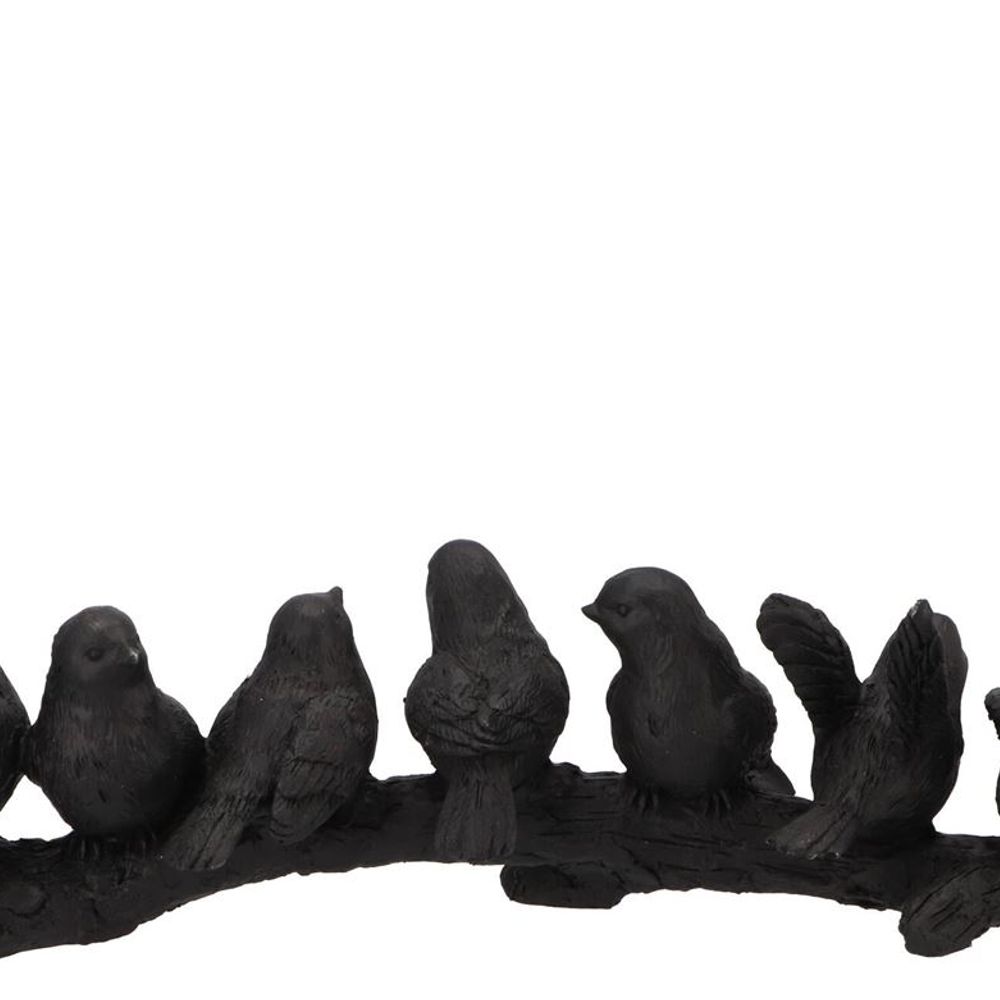 Kolibri schwarz 7 auf Zweig 28x7x7cm