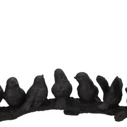 Kolibri schwarz 7 auf Zweig 28x7x7cm