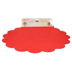 Dekostoff Blatt Blumella rot D54cm x25