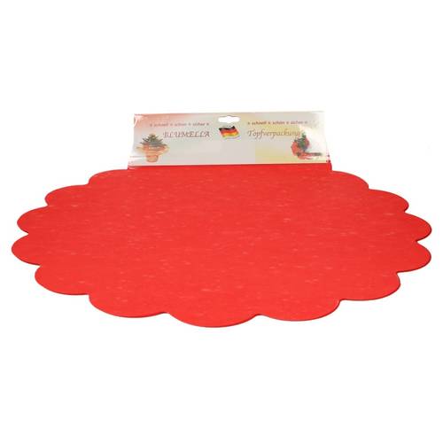Dekostoff Blatt Blumella rot D54cm x25
