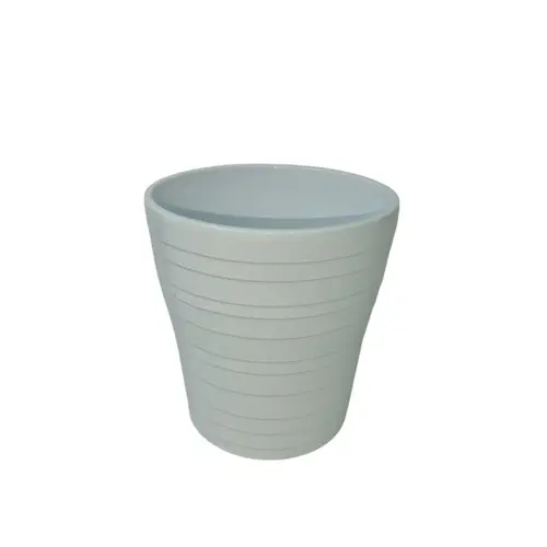 Keramik Orchidee Übertopf ribbed weiss D13cm H13cm