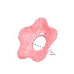 Strausshalter Sisal Blume rosa D15cm