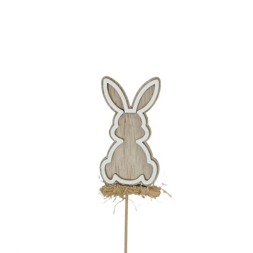 Kaninchen auf Stab holz L30cm D08cm