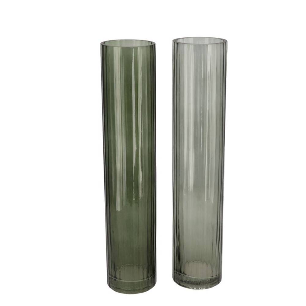 Glas Vase Marly mix grün 07x07x33cm