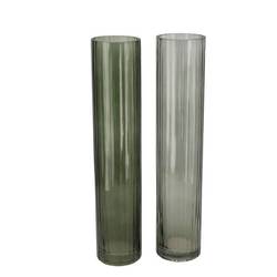 Glas Vase Marly mix grün 07x07x33cm
