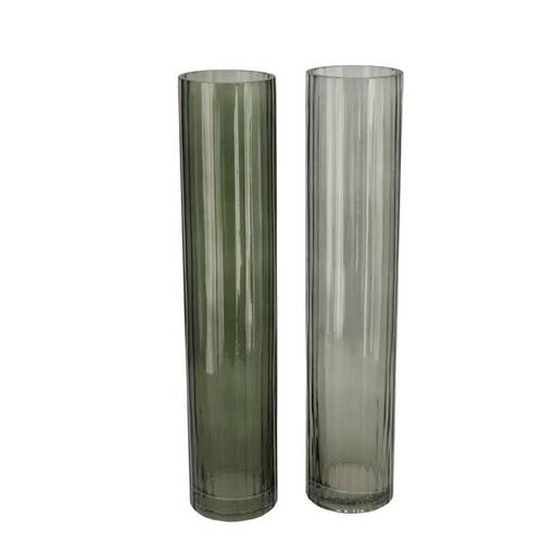 Glas Vase Marly mix grün 07x07x33cm