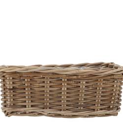 Korb Rattan Balkon Rechteck Kuboo 40x15x17cm