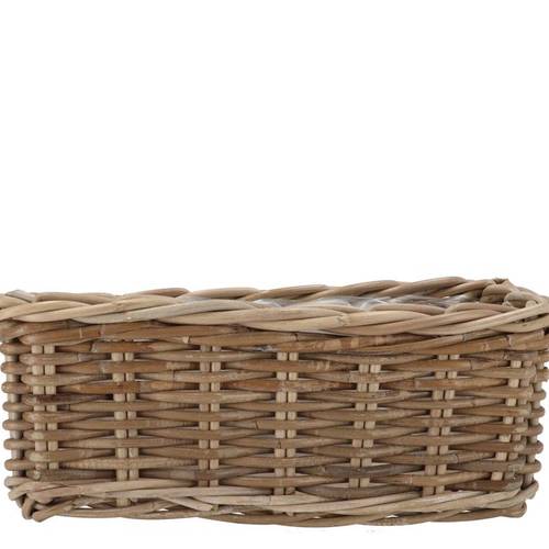 Korb Rattan Balkon Rechteck Kuboo 40x15x17cm