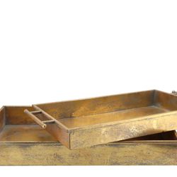 dhaka goldenes Tablett 63x36x6cm set von 2