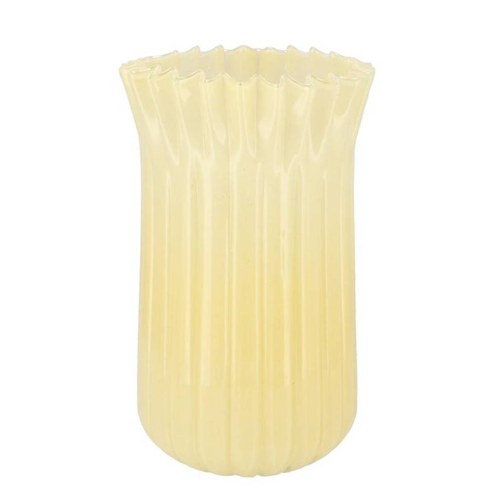 Glas Vase Imke Lemon hell gelb 19x19x32cm