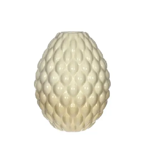 Keramik Vase Bubbles creme D03/11.5cm H15cm 