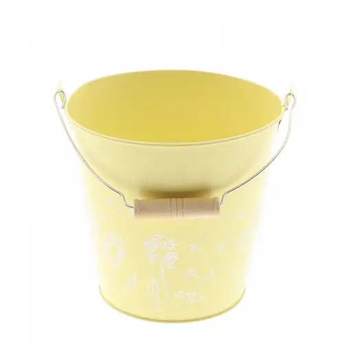 Zink Eimer Celo gelb D16cm H15cm