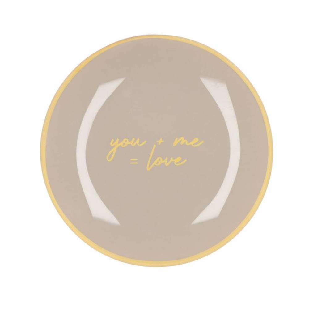 Teller Rund You+Me=Love 18x18x02cm