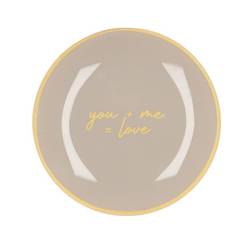Teller Rund You+Me=Love 18x18x02cm