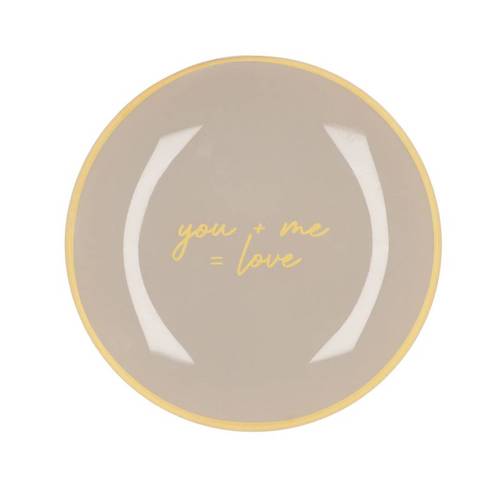 Teller Rund You+Me=Love 18x18x02cm