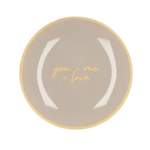 Teller Rund You+Me=Love 18x18x02cm