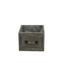 Holz Schublade dunkelgrau D14cm H11cm