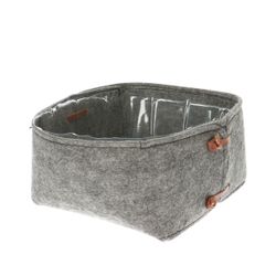 Übertopfdeckel Filz grau D20cm H9.5cm