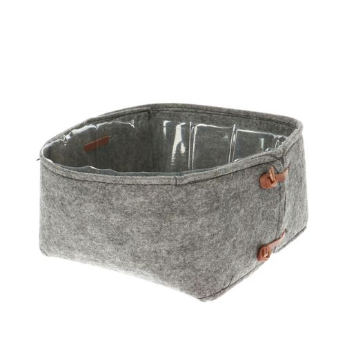 Übertopfdeckel Filz grau D20cm H9.5cm
