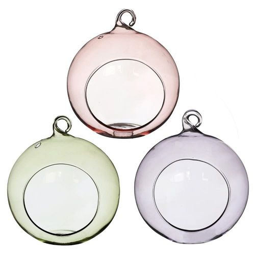 Glasball mit Loch mix D10cm H12cm