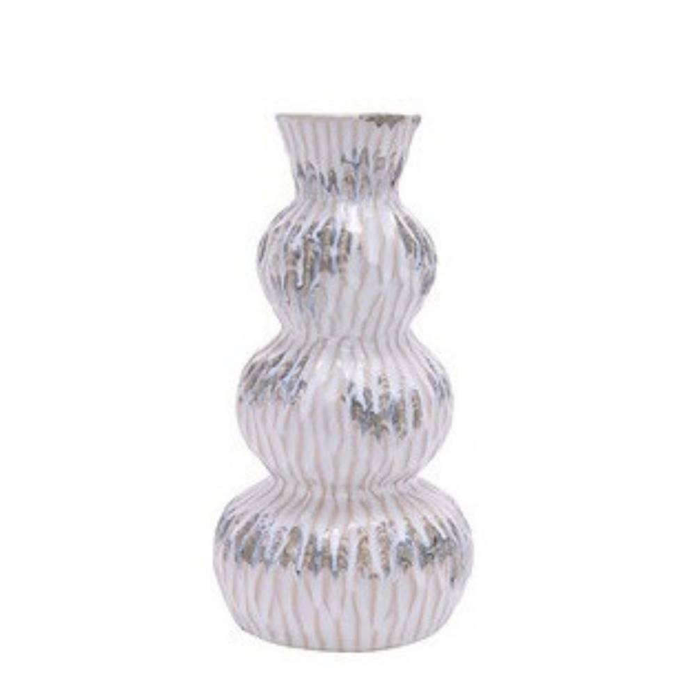 Keramik Vase Perivolia grau D20cm H41cm