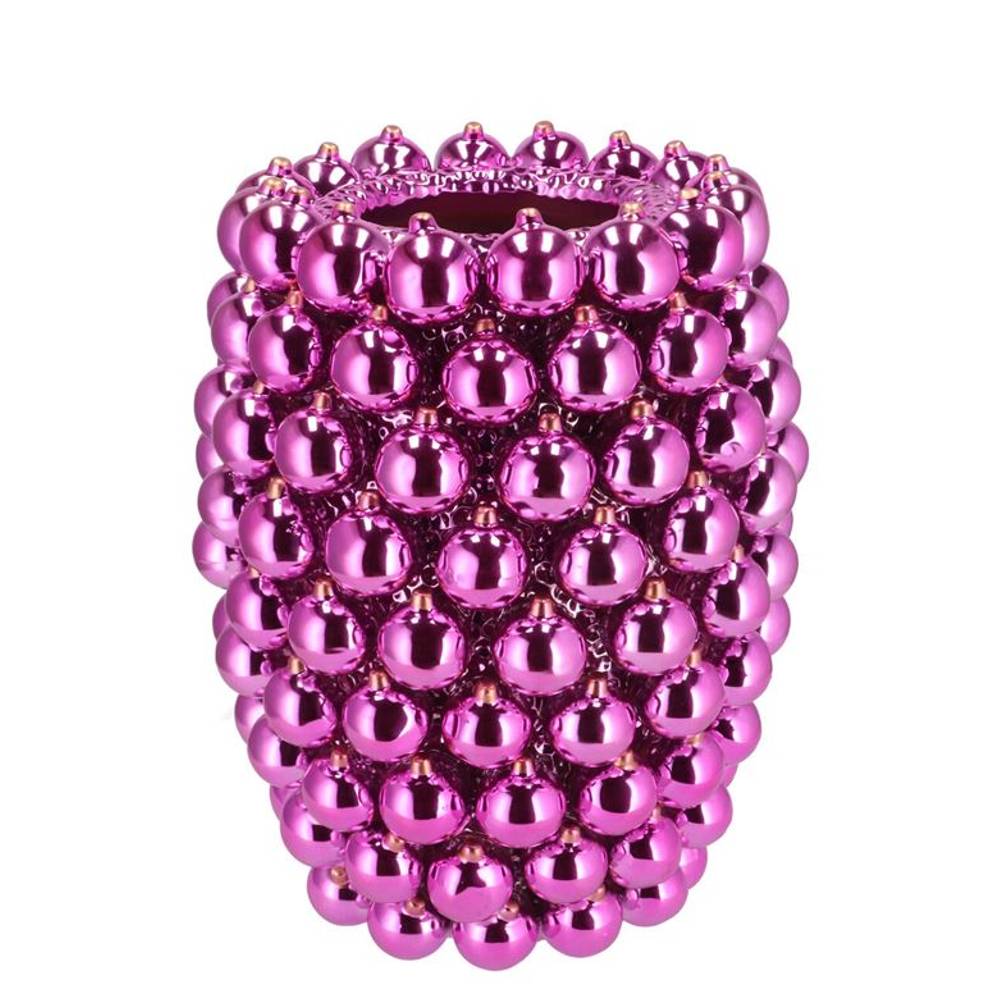 Weihnachtskugel Vase fuchsia 27x27x33cm