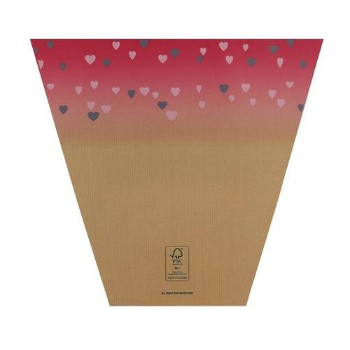 Tüte Heart lila 50x35x10cm x50